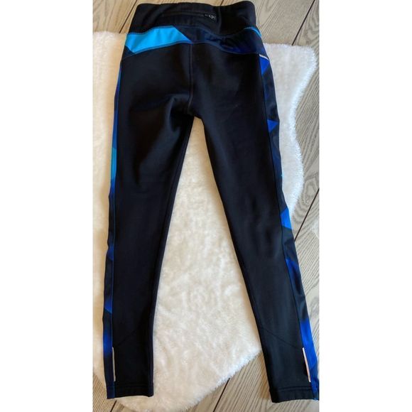 Athleta Magnet Power Lift Tight Compression Pants Blue Black Reflective XS - Picture 12 of 14